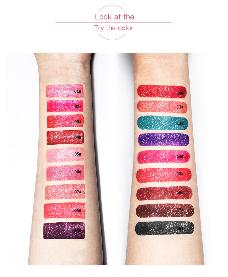 Pudaier Sip Glitter Flip Matte Shimmer Lip Gloss No Stain On Cup Diamond Lipstick Pudaier Sip Glitter Flip Matte Shimmer Lip Gloss No Stain On Cup Diamond Lipstick